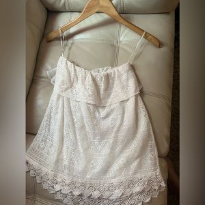 NWOT***Ocean Drive Lace Cream Skirt